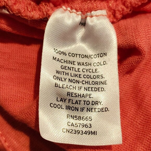 Caslon Soft Coral V-neck Neck T-Shirt - Picture 8 of 8